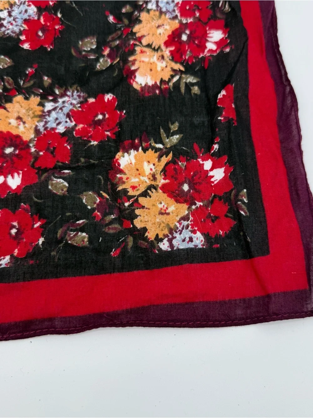 Unbranded Floral Cotton Bandana Scarf Square Accessory Colorful